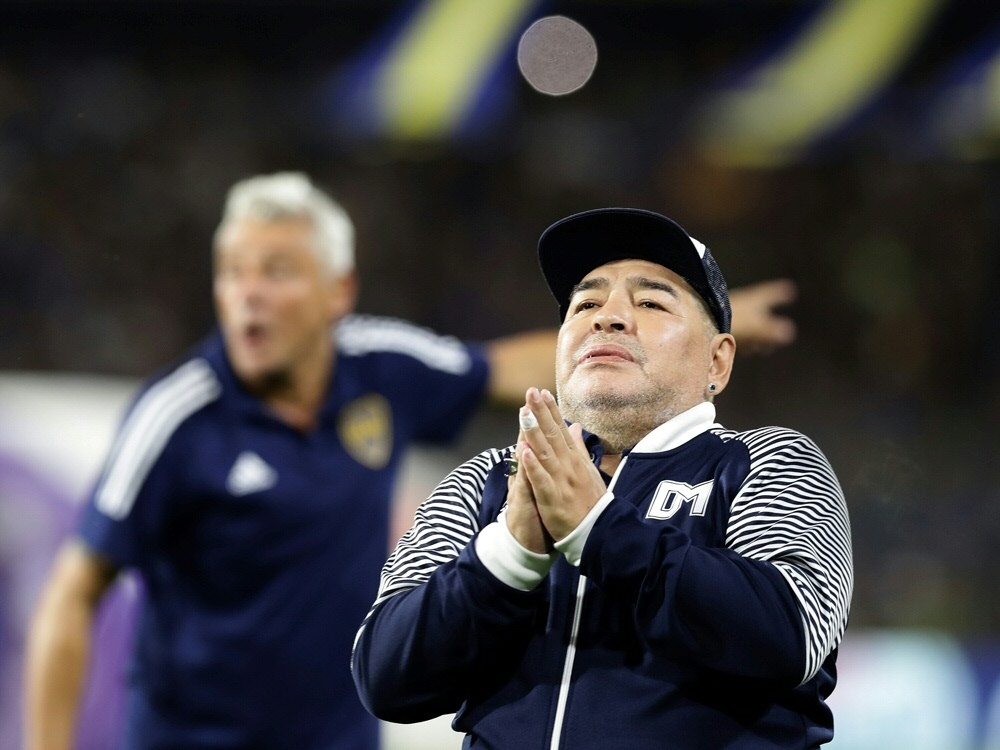 Gimnasia La Plata verlängert mit Diego Maradona. ©SID ALEJANDRO PAGNI