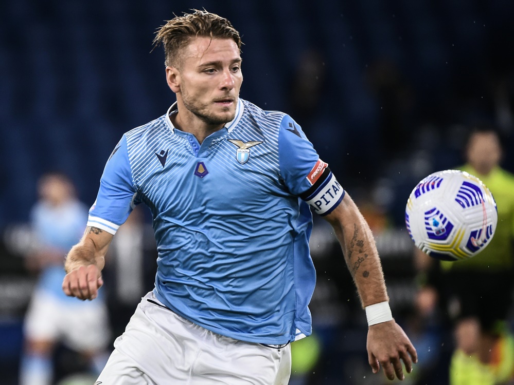 Lazios Torjäger Ciro Immobile wurde positiv getestet. ©SID FILIPPO MONTEFORTE