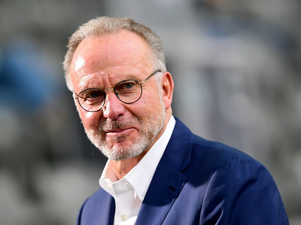 Karl-Heinz Rummenigge hat zum Treffen in Frankfurt geladen. ©POOL/SID ROBERT MICHAEL