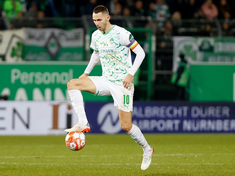 Branimir Hrgota setzte sich bei Fürth in Szene (© FIRO/FIRO/SID/.)