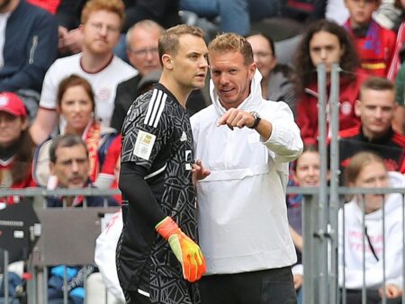 Bild: Kapitän Manuel Neuer und Trainer Julian Nagelsmann (© FIRO/FIRO/SID/)