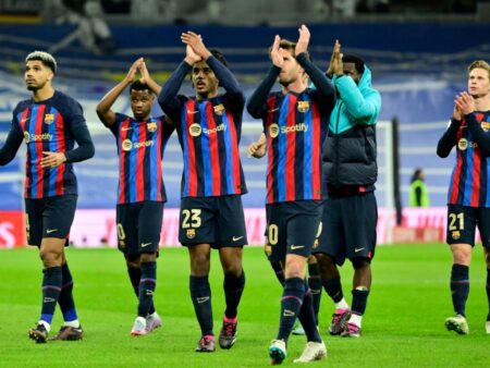 Bild: Barca gewinnt das Hinspiel gegen Real Madrid (© AFP/SID/JAVIER SORIANO)