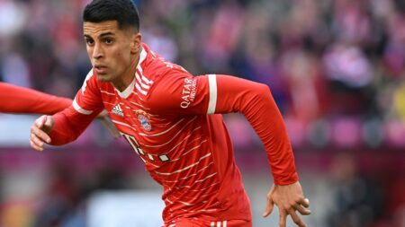 Bild: Joao Cancelo beginnt gegen Freiburg (© AFP/SID/CHRISTOF STACHE)