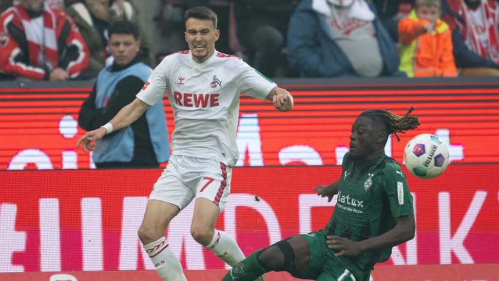 Bild: Sah für dieses Foul die Rote Karte: Manu Kone (© IMAGO/nordphoto GmbH/Denkinger/SID/)