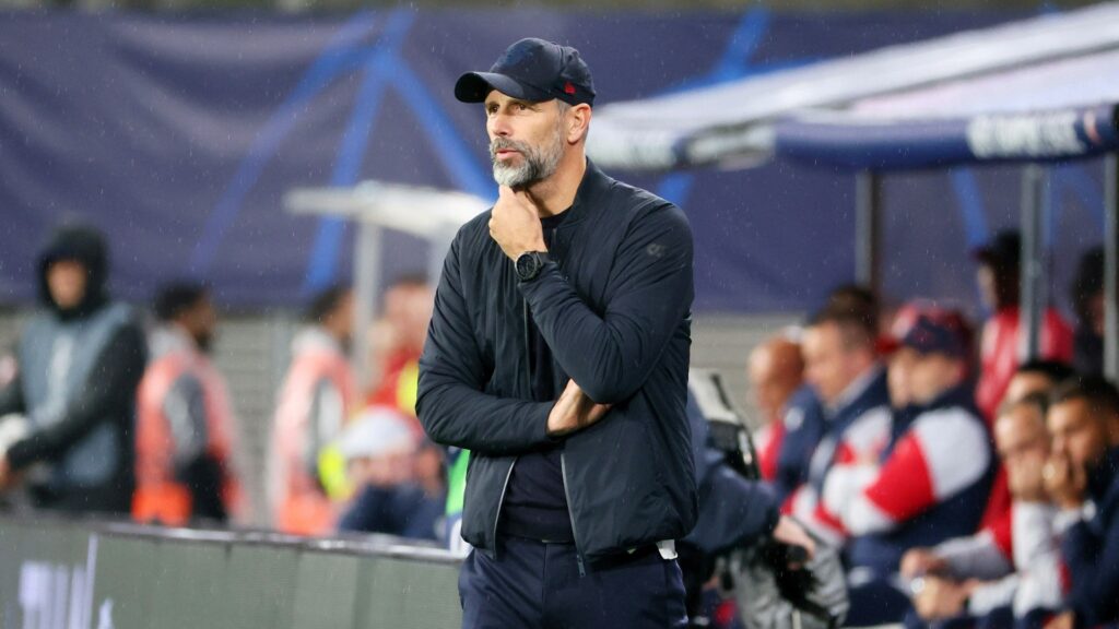 Foto: RB-Leipzig-Trainer Marco Rose warnt vor dem 1. FC Köln. © www.imago-images.de/Picture Point LE/SID/IMAGO/Sven Sonntag