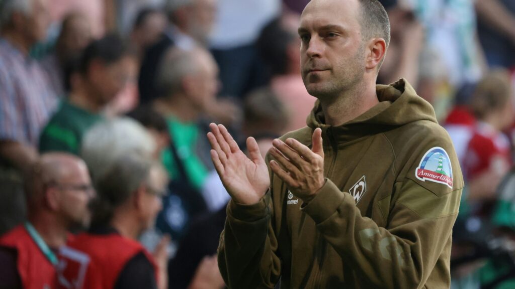 Foto: Werder-Trainer Ole Werner © AFP/SID/Focke Strangmann