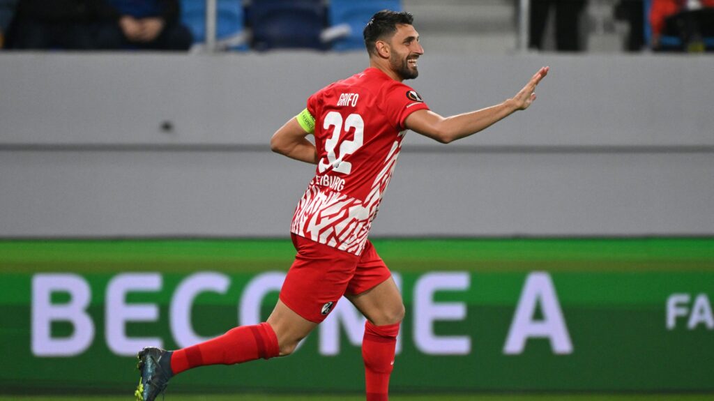 Foto: Vincenzo Grifo mit drei Toren in der Europa League © AFP/SID/ANDREJ ISAKOVIC