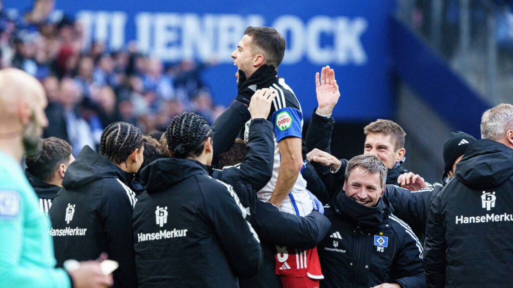 Bild: Laszlo Benes brachte den HSV in Führung (© Imago/Marcel von Fehrn/SID/IMAGO/Eibner-Pressefoto/Marcel von Fehrn)