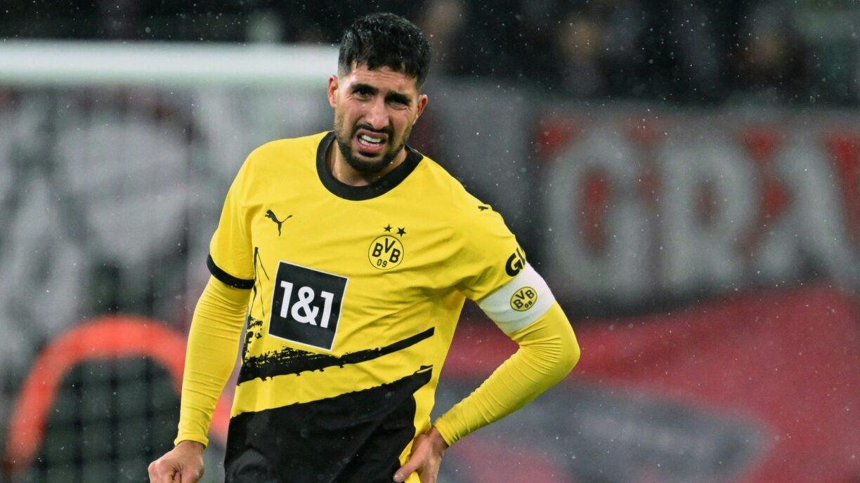 Bild: BVB-Kapitän Emre Can räumt seine Fehler ein (© AFP/SID/INA FASSBENDER)