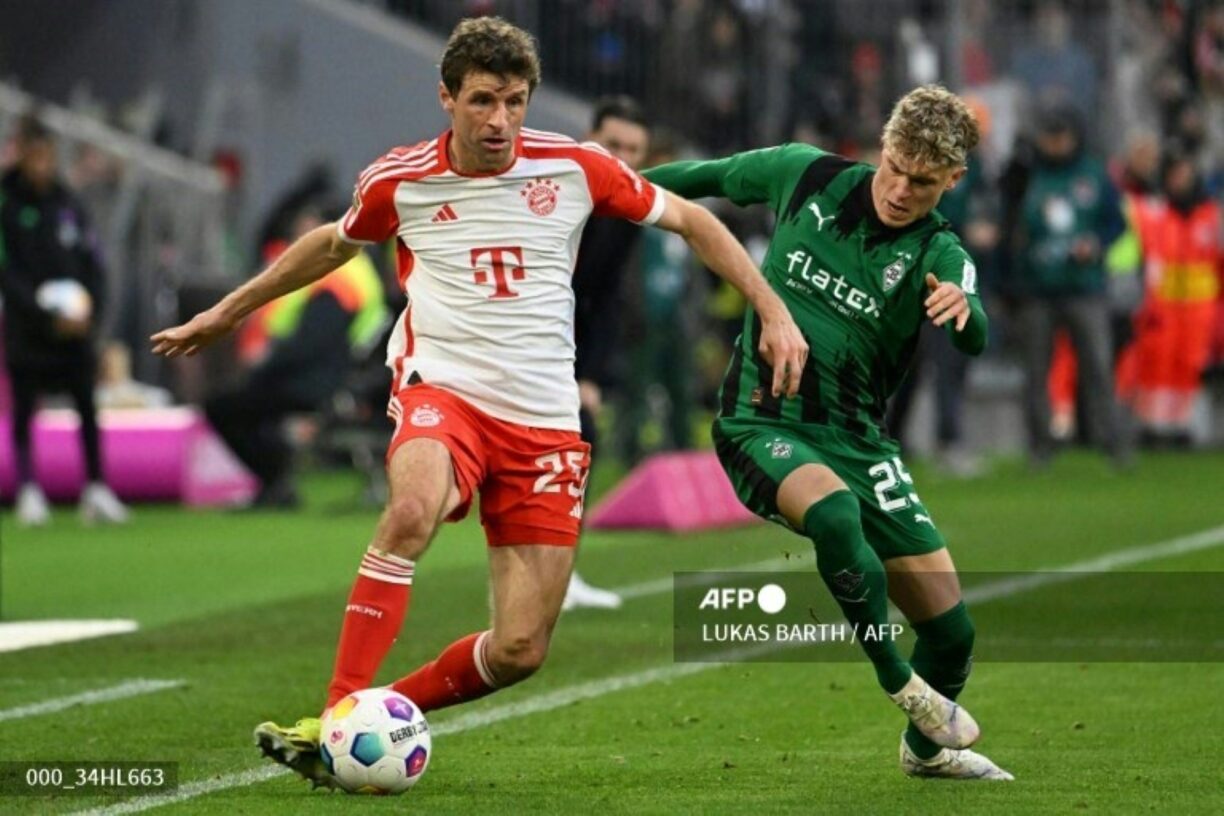 Bild: 500. Sieg: Thomas Müller (© AFP/SID/LUKAS BARTH)